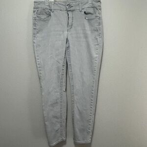 Seven7 Women's Size 10 Gray‎ Mid Rise Skinny Jeans Cotton Lycra Blend